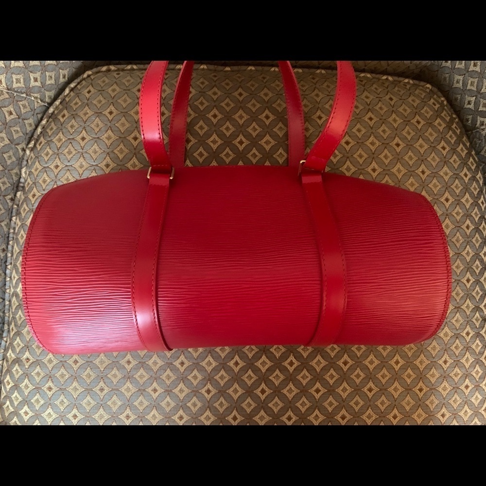 SALE🔥3pcs. Louis Vuitton Vintage Epi Soufflot bag & Pouch & Dust bag-Great CNDTN - Picture 6 of 17